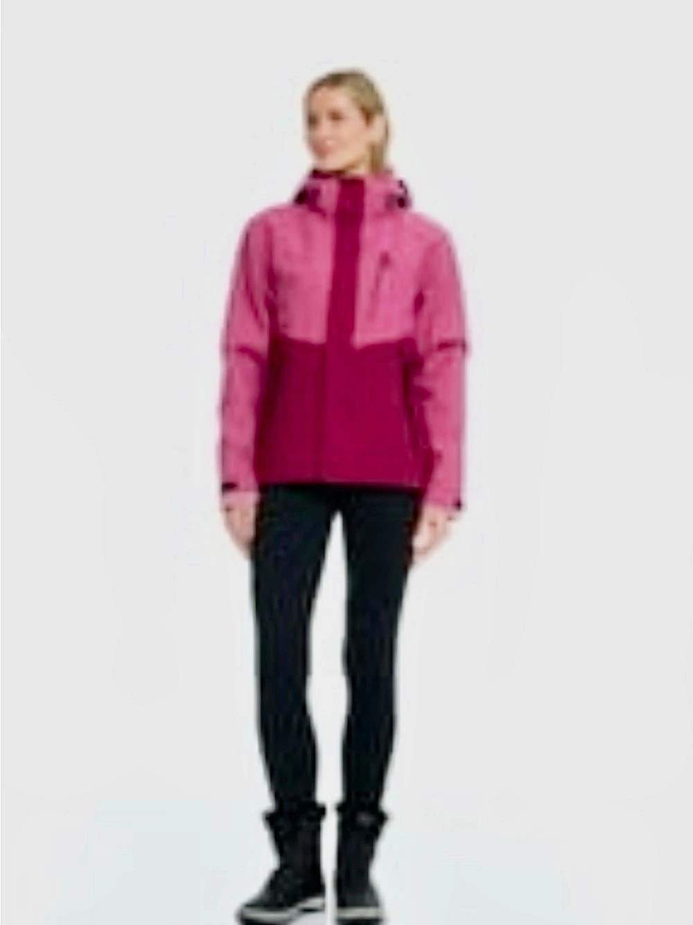 Reebok Women's 3 in 1 Systems Ski Jacket Two Tone Cherry Color Large NWT